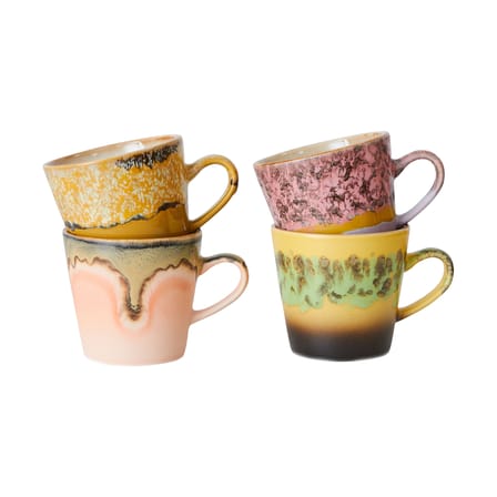 Set de 4 tasses à café 70s ceramics / 27 cl - HK LIVING