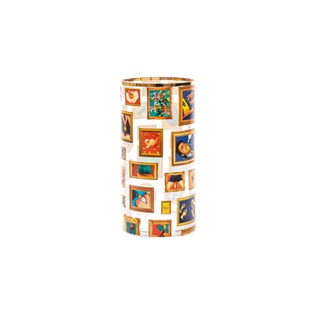 Vase Toiletpaper - Frames verre multicolore / Medium - Ø 15 x H 30 cm / Détail or 24K - Seletti