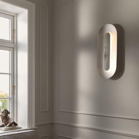 Applique Sasi Large métal argent / LED - H 65 cm - NUURA