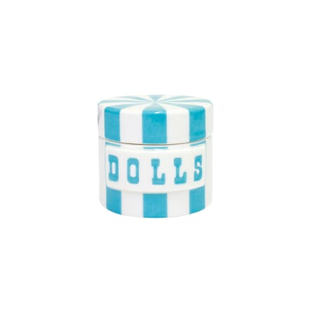 Vice - DOOLS Box ceramic blue / Porcelain - Ø 5.5 x H 5 cm - Jonathan Adler