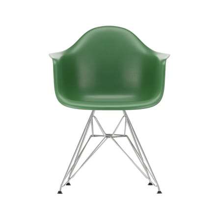 Fauteuil RE DAR - Eames Plastic Armchair plastique vert / (1950) - Pieds chromés / Recyclé - Vitra