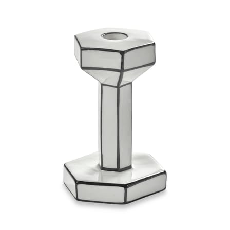 Kerzenleuchter Carte Blanche keramik weiß / Mittel – H 15,5 cm - Serax