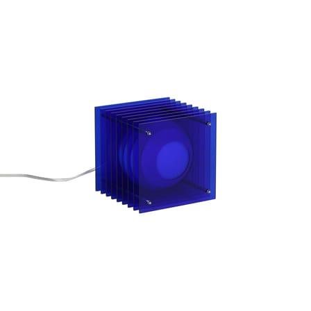 Lampe de table Lop Small Square plastique bleu / Lauréat Archiproducts Design Award - BANG