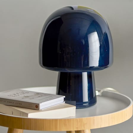 Lampe de table Paddy verre bleu / Ø 20 x H 26,5 cm - Bloomingville