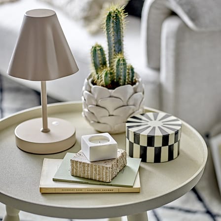 Lampe sans fil rechargeable Lianna métal beige / Ø 15 x H 28 cm - Bloomingville