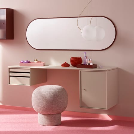 Miroir mural Colour Frame - Figure bois violet / 46,8 x 138 cm - MONTANA