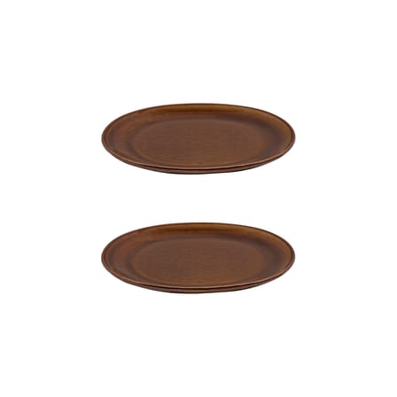 Piatto da dessert Out of Lines ceramica marrone / Set di 2 - Ø 21 cm - Serax