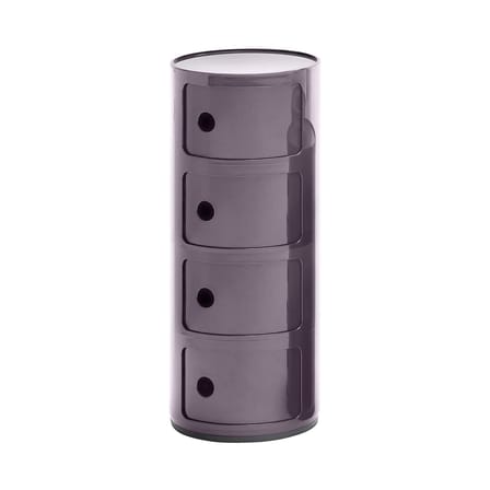 Rangement Componibili plastique violet / 4 tiroirs - H 77 cm - Anna Castelli Ferrieri, 1968 - Kartell