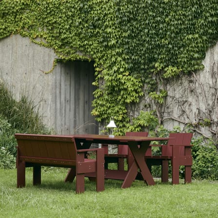 rechteckiger Tisch Crate Outdoor holz rot / Gerrit Rietveld (1934 - 180 x 89,5 cm - Hay