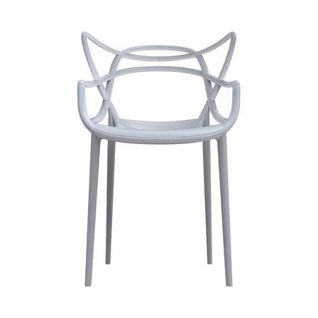 Masters Stacking chair plastic material grey Plastic - Kartell