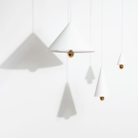 Suspension Cherry Small métal blanc / LED - Ø 16 x H 38 cm - Petite Friture