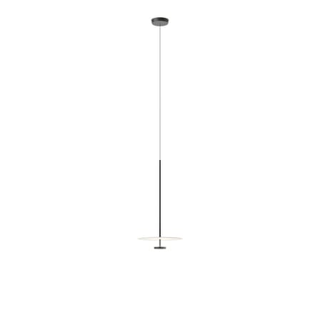 Suspension Flat LED métal gris / Ø 40 cm - 2 disques / Dimming 1-10V Poussoir - Vibia