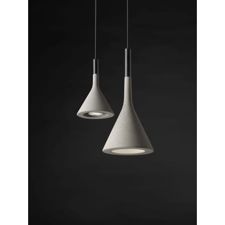Suspension Mini Aplomb / Ciment - Ø 11,5 x H 21 cm - Foscarini