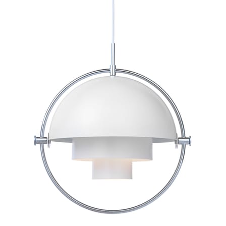 Suspension Multi-Lite Large métal blanc / Ø 36 cm - Modulable & orientable / Réédition 1972 - Gubi