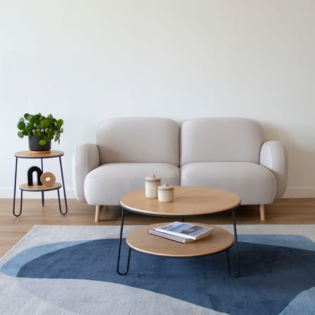 Table basse Eugénie Small bois gris / Ø 70 - Hartô
