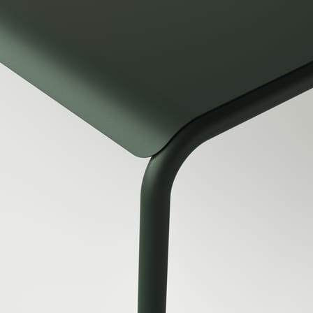 Table carrée Panorama métal vert / 90 x 90 cm - 2 places - TIPTOE