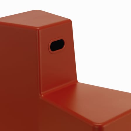 Tabouret Stool-Tool plastique rouge / Multifonction - Vitra