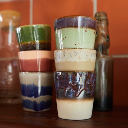 Set de 6 tasses à café 70s ceramics / 23 cl - HK LIVING