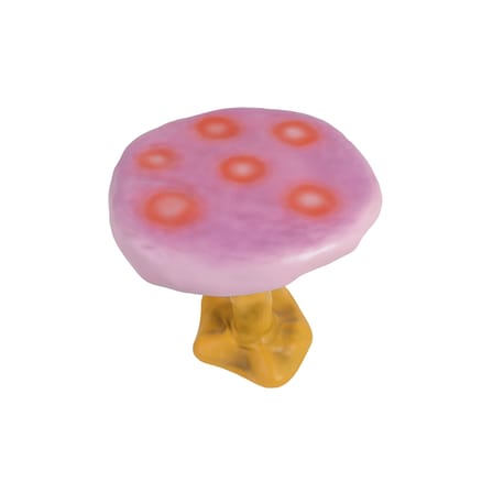 Tavolo rotondo Amanita materiale plastico rosa giallo multicolore / Fibra di vetro - Ø 70 x H 73 cm - Seletti