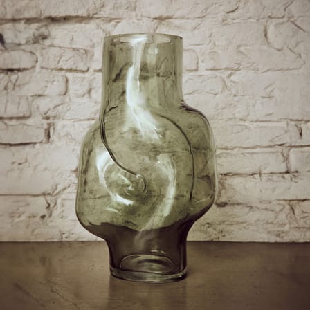 Vase Gleam High verre vert / H 32 cm - HK LIVING