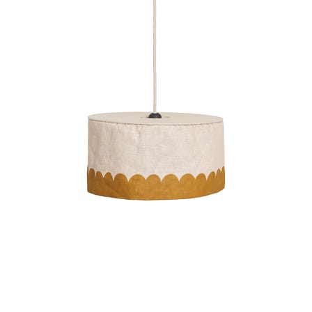 Abat-jour Vibes tissu jaune / Ø 40 x H 18 cm - Lin - NOBODINOZ
