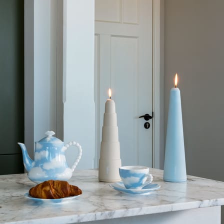 Bougeoir Spire métal bleu Large / H 30 cm - Fatboy