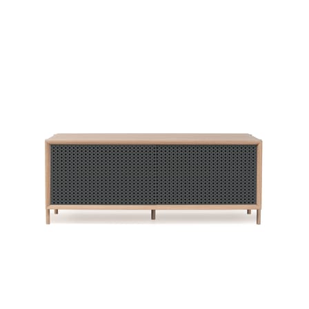 Buffet Gabin métal bois gris / L 122 cm - Hartô