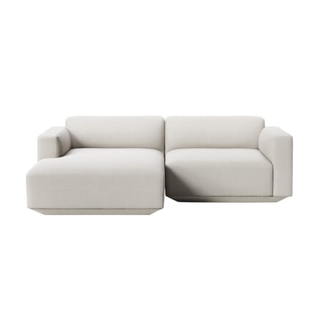 Canapé d'angle Develius C tissu beige / 3 places - L 220 cm / Dormeuse gauche - &tradition
