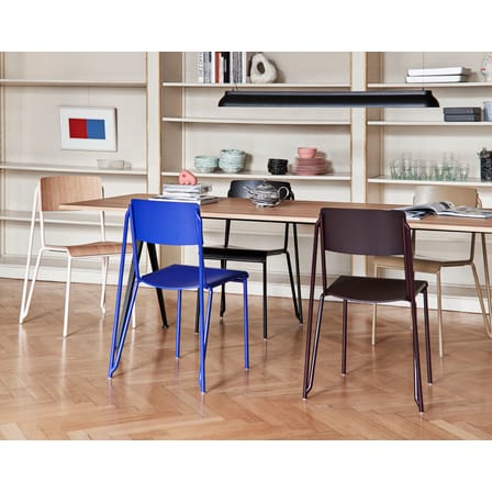 Chaise empilable Petit standard bois bleu - Hay