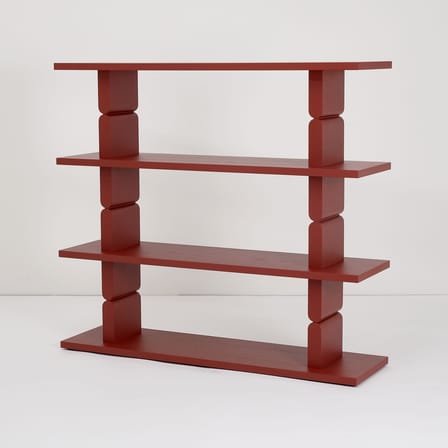 Étagère Coloured Wood Noon bois rouge / L 118 x H 107 cm - NOBODINOZ