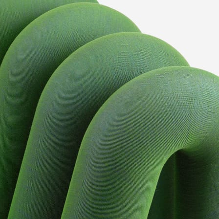 Fauteuil rembourré Extra Bold Sofa tissu vert / Canapé modulable - L 72 cm (4 tubes) - Moustache