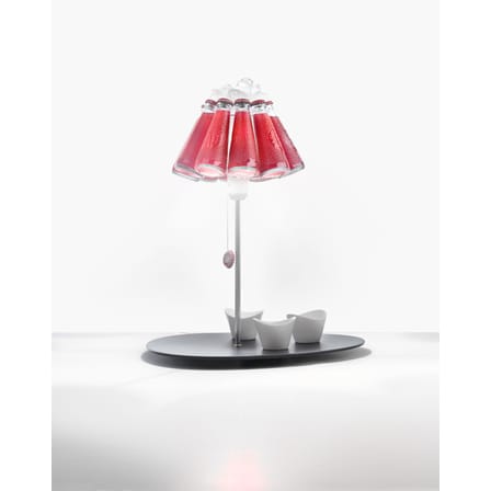 Lampe de table Campari Bar métal verre rouge noir / H 50 cm - RAFFAELE CELENTANO, 2002 - Ingo Maurer