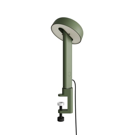 Lampe de table NOD LED métal vert / Base serre-joint  / H 34 cm - TIPTOE