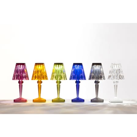 Lampe extérieur sans fil rechargeable Battery LED plastique transparent / H 22 cm - USB - Kartell