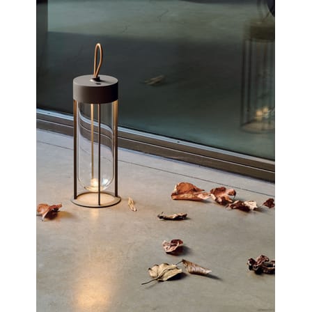 Lampe extérieur sans fil rechargeable In Vitro Unplugged LED métal verre vert / By Starck - Flos