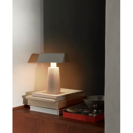 Lampe sans fil rechargeable Caret MF1 métal gris / H 22 cm - &tradition