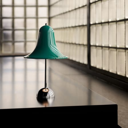 Lampe sans fil rechargeable Pantop Portable LED plastique vert / Verner Panton (1980) - Verpan