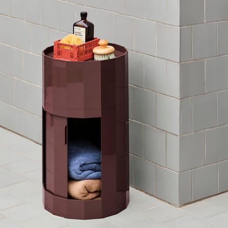 Rangement Facet High / H 66 cm - 1 porte / Avec roulettes - Hay