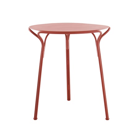 HiRay Round table metal red / Metal - Ø 60 cm - Kartell