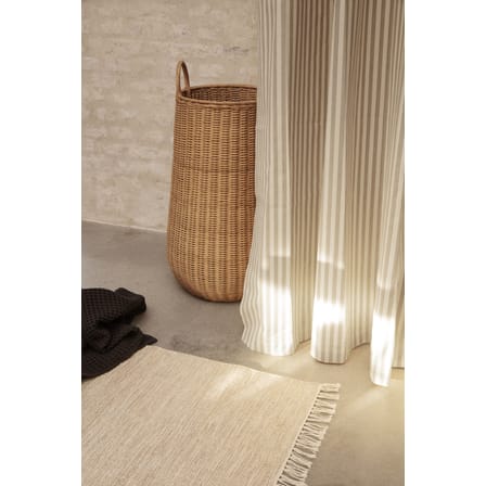 Chambray Striped Shower curtain textile beige / 160 x H 205 cm - Coated cotton - Ferm Living