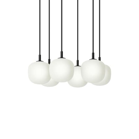 Suspension Rime verre / 6 globes - Ø 12 cm - Muuto
