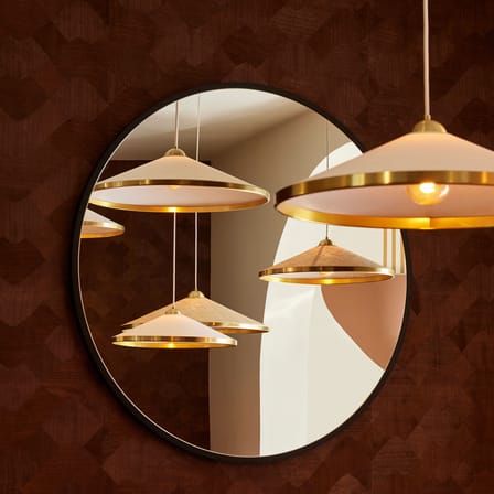 Suspension Songe tissu beige / Ø 80 cm - Maison Sarah Lavoine