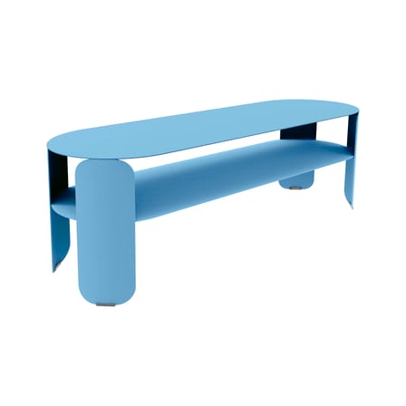 Console basse Bebop métal bleu / 120 x 40 x H 42 cm - Fermob
