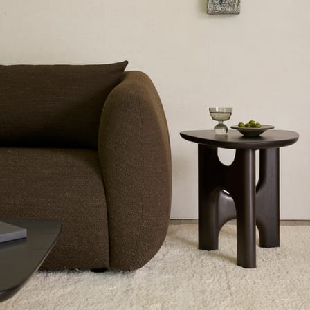 Table d'appoint Flow bois marron / 54 x 50 x H 46 cm - Ethnicraft