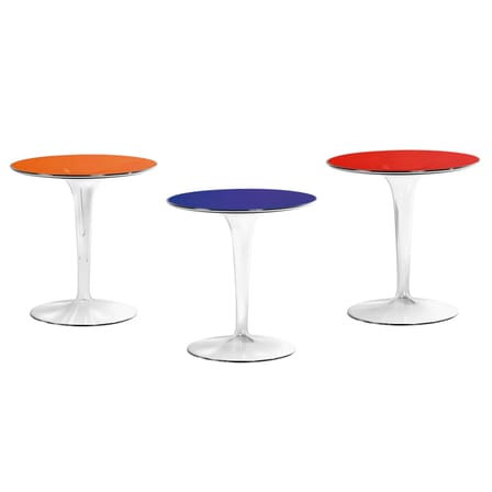 Table d'appoint Tip Top plastique transparent / Plateau PMMA - Kartell