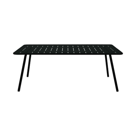 Table rectangulaire Luxembourg métal noir / 207 x 100 cm - 8 à 10 personnes - Fermob