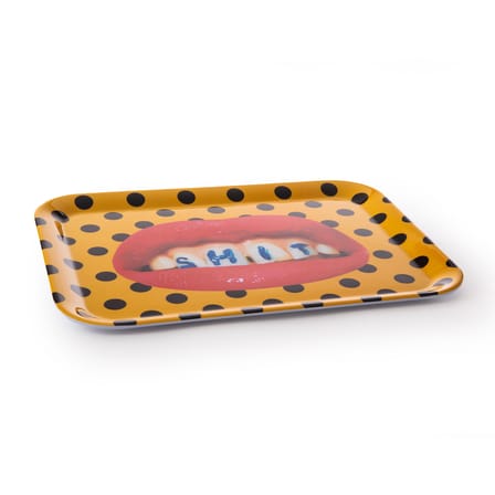 Tablett Toiletpaper - Shit plastikmaterial gelb / 32 x 43,5 cm - Melamin - Seletti