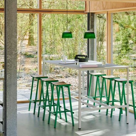 Tabouret haut Taburete 8 métal vert / H 75 cm - Hay