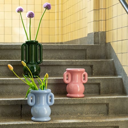 Vase Amfora céramique vert / H 36 cm - & klevering