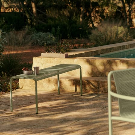 Dapple Bench metal green / Drilling machine - L 130 cm - Ferm Living